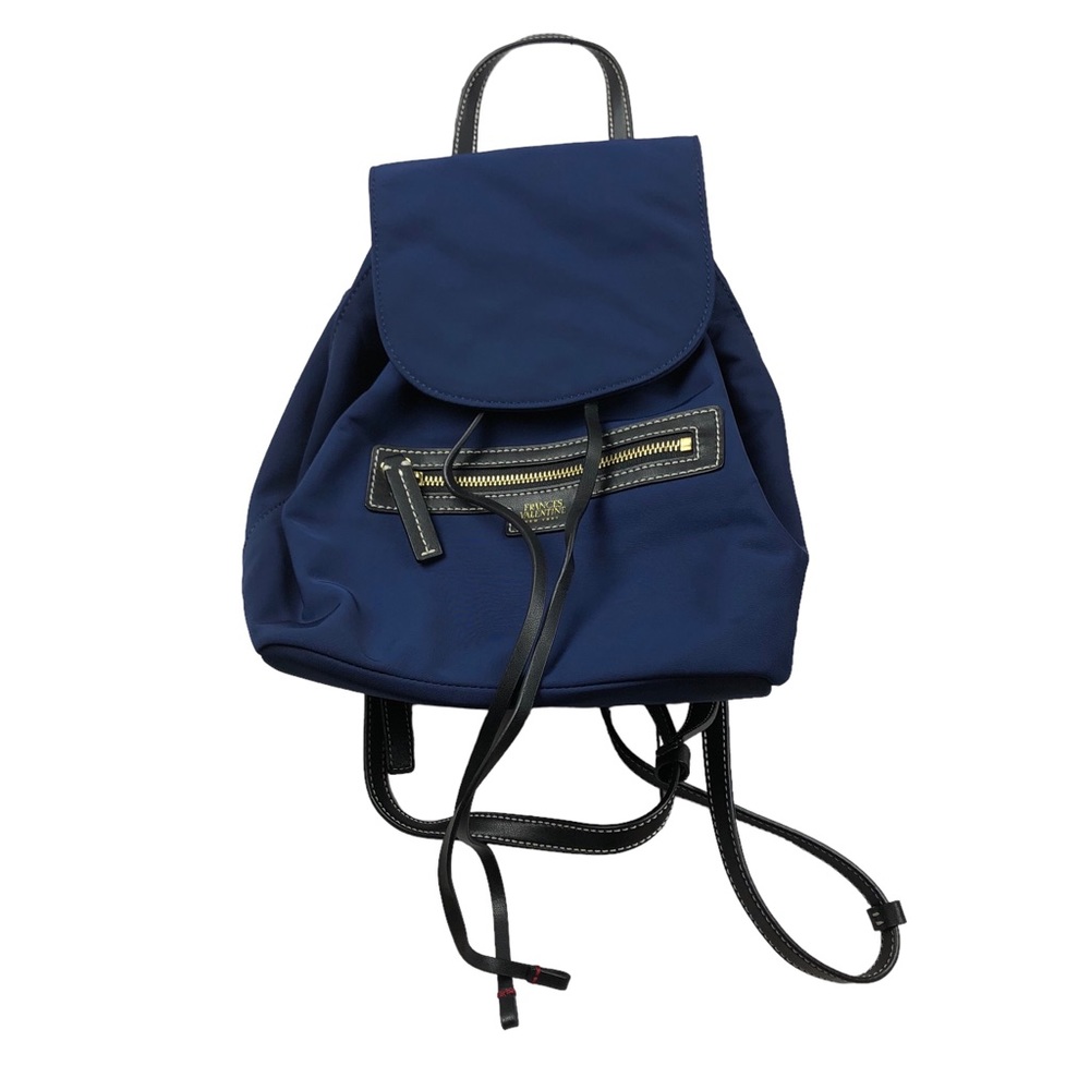 Frances Valentine New York Navy Blue & Black Backpack